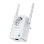 Wifi Range Extender med AC Passthrough - Frekvens 2.4GHz - Understøtter 802.11 b/g/n - Forbindelser op til 300 Mbps - Effekt 15dBm - RJ45 10/100Mbps Stik