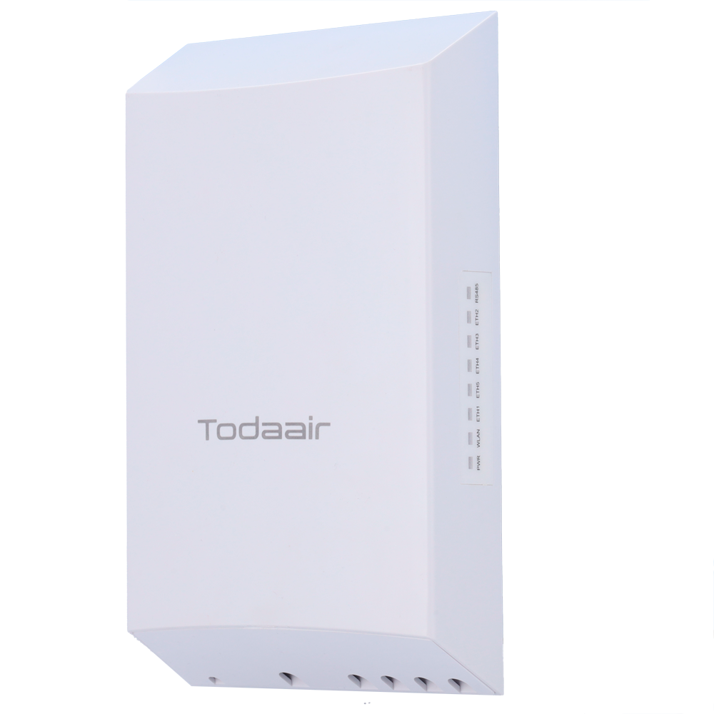 TODAIR - Trådløs forbindelse op til 3 km - Frekvens på 5,8 Ghz - Baseret på 802.11 a/n - IP55, egnet til udendørs - RS485 til solpanel og batteriovervågning