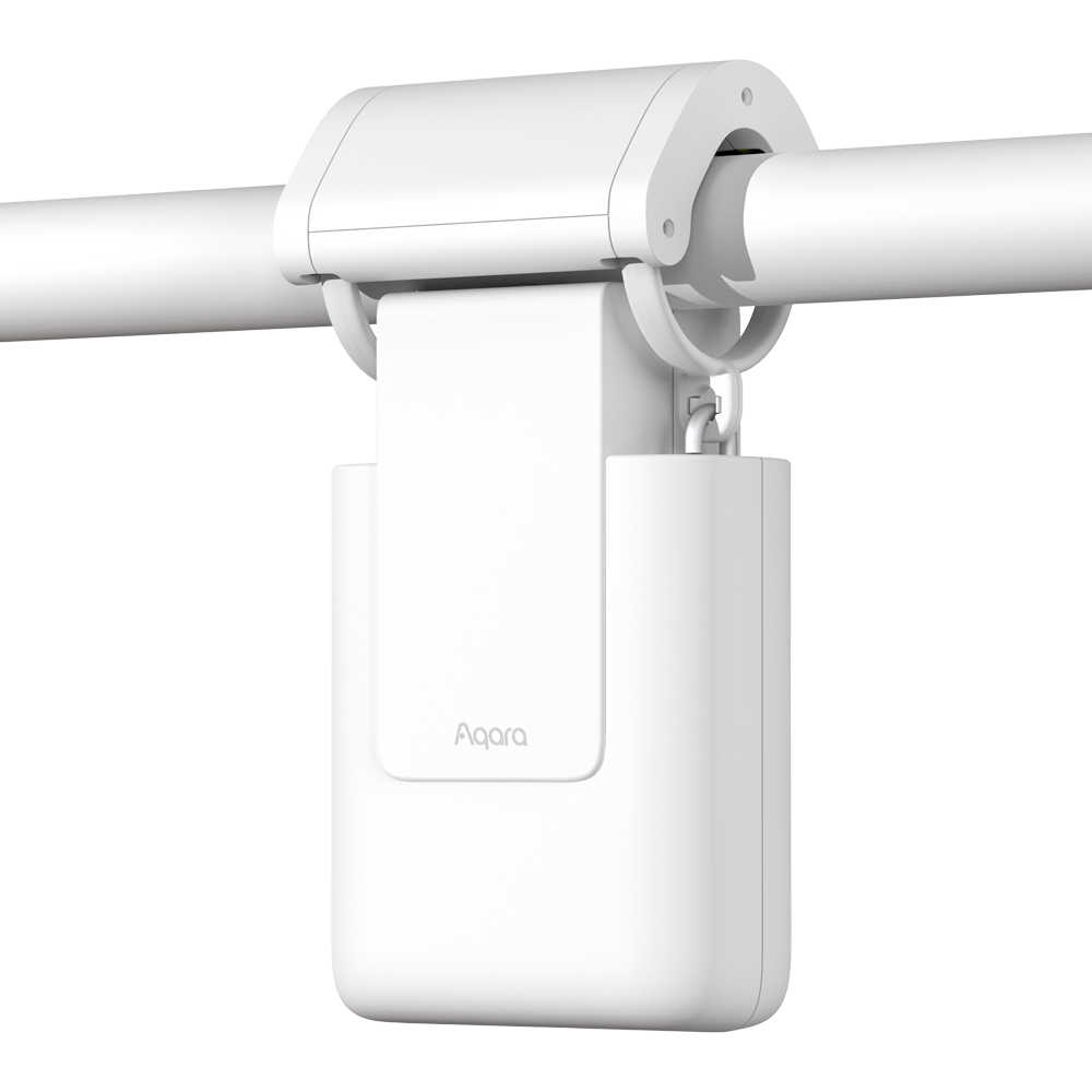 Aqara Gardinstyring E1 (Stangversion) - Zigbee 3.0 - Kræver AQARA HUB - Lysdetektor - Batteri 1 års batterilevetid - Understøtter Apple Homekit, Google, Alexa