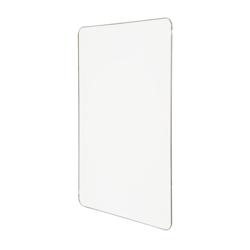 Glas til afskærmning - Til afskærmningsstolper - Kompatibel med drejekors - Dimensioner 520 (B) x 860 (H) x 10 (D) mm - Fremstillet af akryl materiale