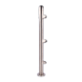 Fuldhøjde afskærmningsstolpe - Lateral position - Til afskærmningsglas - Kompatibel med drejekors - Dimensioner 63 (B) x 1500 (H) x 63 (D) mm - Rustfrit stål