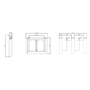 Dobbelt tovejs adgangsdrejekors - Motoriseret lås | 3.000.000 cyklusser - Tider, alarmer og åbningstilstande - Uden døre | Tilpasselig med TS-SG801-Dx00 - Lavet af rustfrit stål SUS304 - Tilføjer adgangskorridorer til TS-SG801