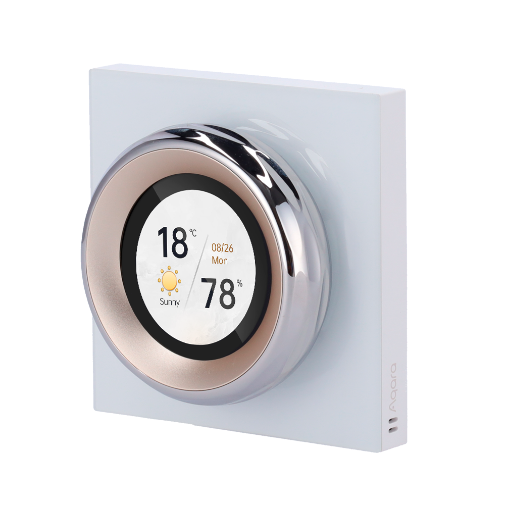 Aqara Touch screen Dial V1 UE - LCD Display / Haptisk rotation - WiFi / Zigbee / Bluetooth / Matter forbindelse - 2 integrerede switches - 2 trådløse switches - Understøtter Apple Homekit, Google, Alexa