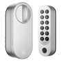 Aqara Smart Lock U200 Silver - Matter over Thread / Bluetooth & NFC - Kræver AQARA HUB M3 - Midlertidig adgangskode / Fjernåbning - Genopladelig batteri / Tastatur - Understøtter Apple Homekit, Google, Alexa