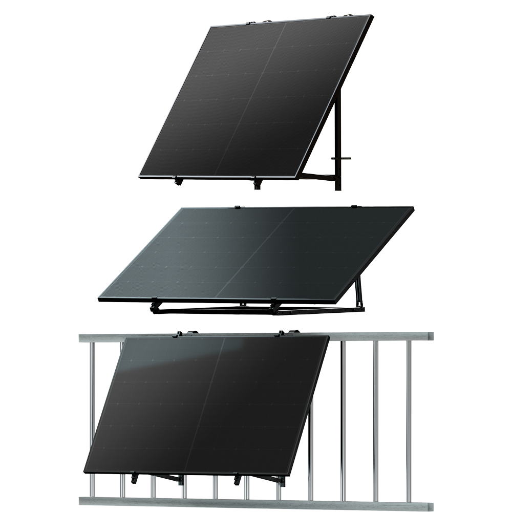 TSUN Universal Solar Kit - 2x Solpanel 400W - Microinverter 800W - Til altan, gulv eller væg - WiFi tilslutning - Tillader tilslutning af op til 11 kits sammen
