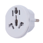 Adapter - Stik Type G (UK) til Stik Type F (EU) - 250V AC Spænding - 10-16 A Maksimal Udgangsstrøm - Hvid farve