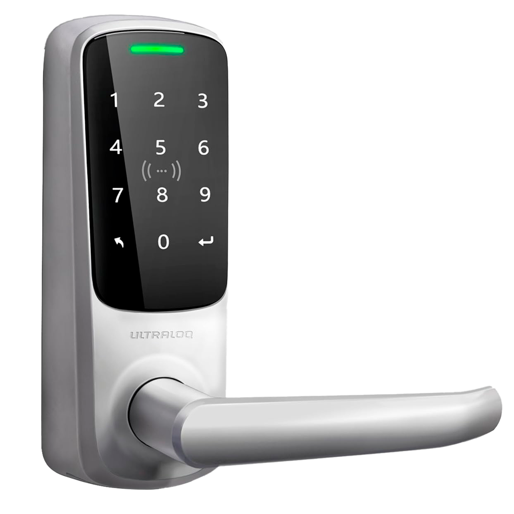 Anviz Ultraloq Smart Lås - NFC, MF, PIN og App - 50 WiFi og Bluetooth brugere - Selvstændig 4 x AA batterier - U-tec Cloud Ultraloq Air Mobile APP - Egnet til udendørs IP65