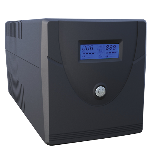 Enfaset Line Interactive UPS - Effekt 1000VA/600W - Indgang 220~240VAC / Udgang 230 VAC - 4 overspændingsbeskyttede udgange - Genopladningstid 6~8 timer - 2 forseglede bly-syre batterier (inkluderet)