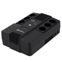 Enfaset Line Interactive UPS - Effekt 600VA/360W - Indgang 220~240VAC / Udgang 230 VAC - 6 overspendings-beskyttede udgange - Opladningstid 6~8 t - Forseglet bly-syre batteri (medfølger)