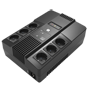Enfaset Line Interactive UPS - Effekt 800VA/480W - Indgang 220~240VAC / Udgang 230 VAC - 6 beskyttede udgange (3 UPS, 3 Bypass) - Opladningstid 6~8 t - Forseglet bly-syre batteri (medfølger)