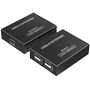 USB Extender 2.0 LAN - 1 USB indgang - 4 USB udgange - Maksimal forbindelseslængde 150m - Plug and Play