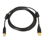 USB kabel 2.0 - Til printer - Type A/M-B/M stik - Længde 3 m - Høj kvalitet - Sort farve