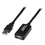 USB forlænger 2.0 - Længde 5,0 m - USB A stik M/F - Aktiv - Sort farve - Dataoverførsel op til 480Mbps