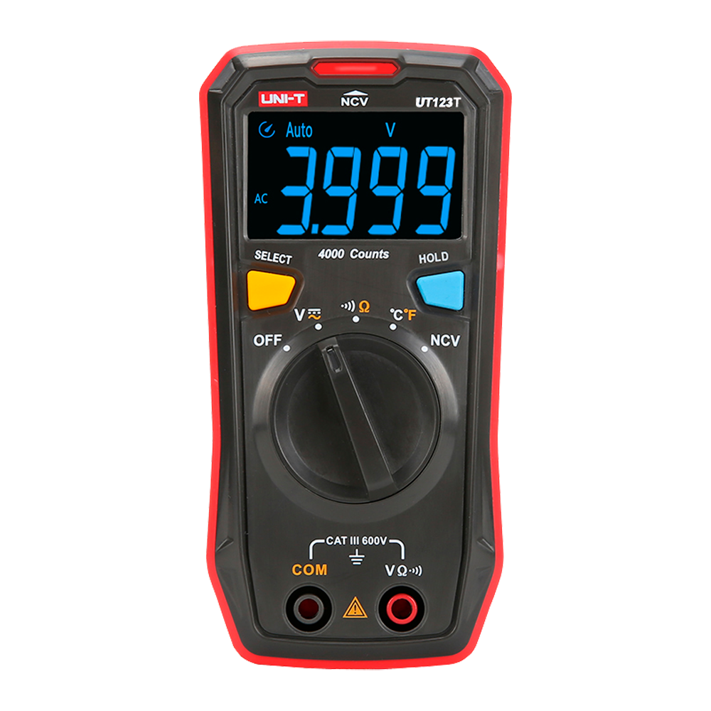 Lomme digital multimeter - DC og AC spændingsmåling op til 600V - Temperaturmåling - Modstandsmåling - NCV funktion - Summer til kontinuitetstest