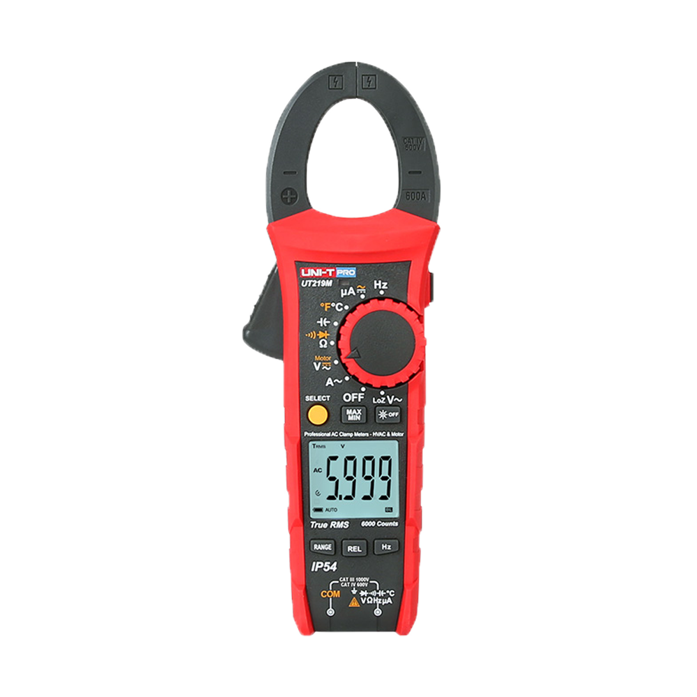 Strømtang - DC måling op til 1000V - Måling i AC op til 1000V og 600A - Modstand/kapacitans/frekvens/temperatur - Auto Range | Diode Test | True RMS - Tang åbning på 33mm