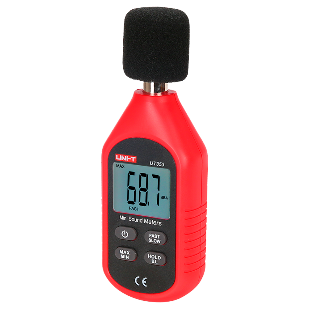 Lydniveaumåler - Registrerer støj op til 130 dB med hurtig respons - Bagbelyst LCD display - Ergonomisk, let design med intuitiv interface - Automatisk slukning