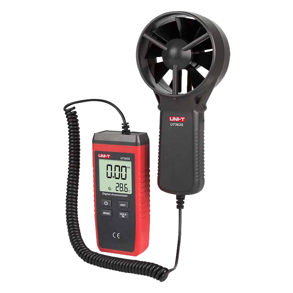 Håndholdt vindmåler - Højpræcisions vindhastighed sensor - Temperatursensor - Automatisk slukning - Maksimum, Minimum og Gennemsnit værdier - Baggrundsbelyst LCD display