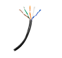 UTP kabel - Category 5E - Spole med 100 meter - Sort kabelisolering - Diameter 5,5 mm - Speciel kappe til udendørs brug
