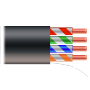 UTP kabel - Category 5E - Rulle på 500 meter - Sort kabelisolering - Diameter 5,5 mm - Speciel kappe til udendørs brug
