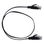 UTP fladt kabel - Ethernet - RJ45 stik - Category 6 - 0,5 m - Sort farve
