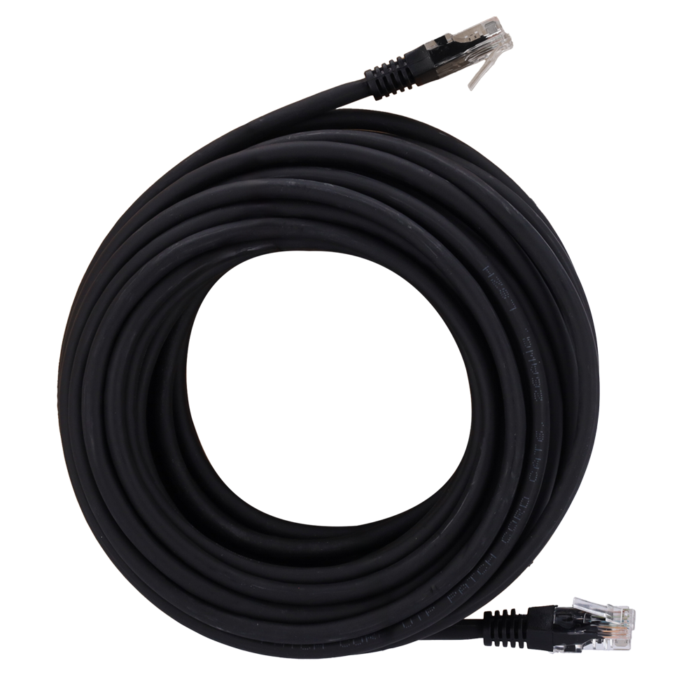 UTP kabel - Ethernet - RJ45 stik - Category 6 - Speciel udendørs kappe (sort) - 10 m