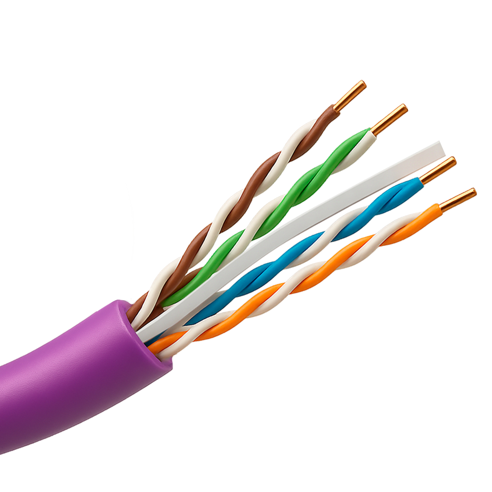 Halogenfrit stivt UTP kabel - Category 6 - Overholder 90m Fluke test - OFC leder, renhed 99,9% kobber - Spole på 305 meter - Diameter 5,5 mm