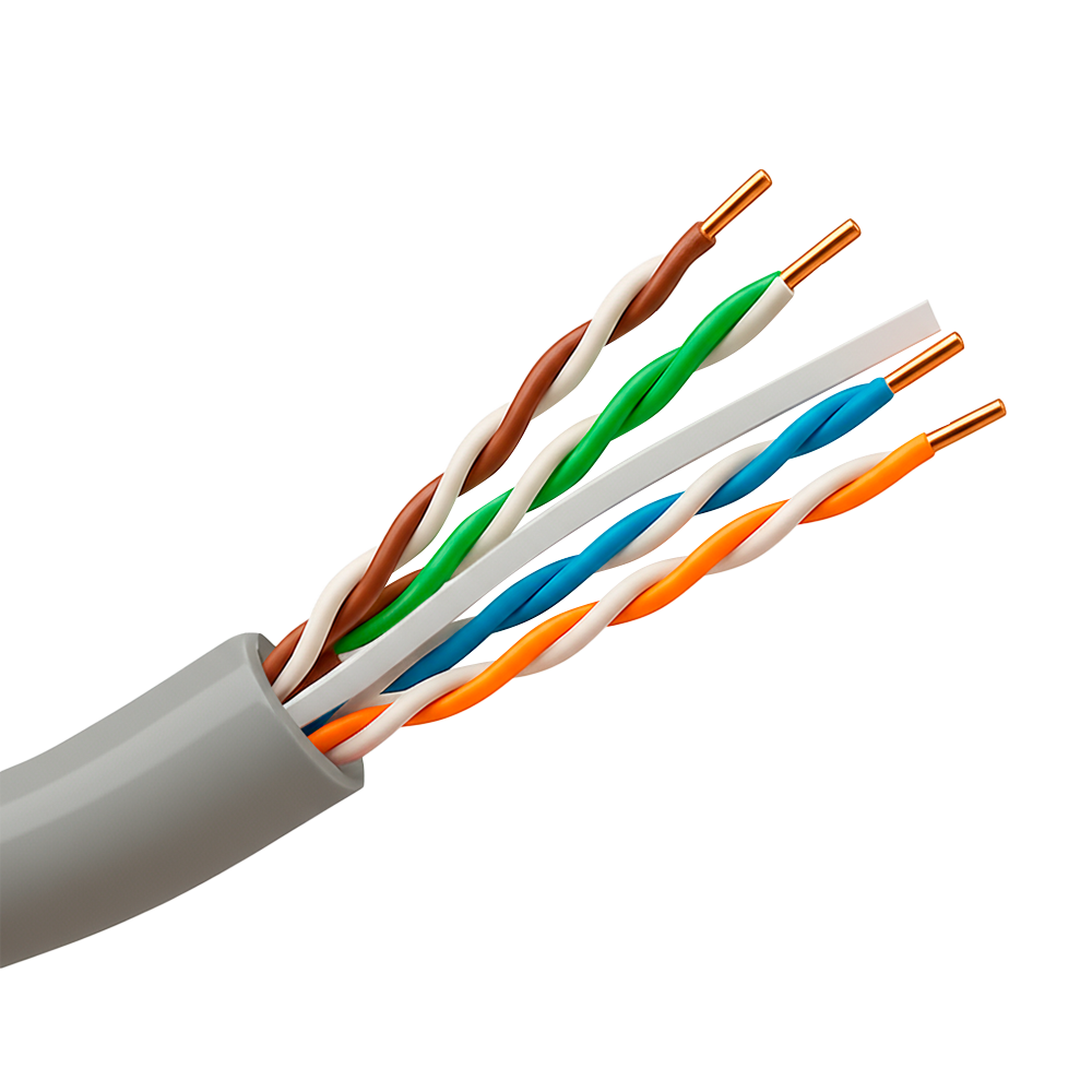 Safire PVC UTP kabel - Category 6 - Overholder 90m Fluke test - OFC leder, renhed 99,9% kobber - Spole på 305 meter - Diameter 5,5 mm
