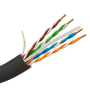 Safire stiv UTP kabel - Category 6 - Overholder 90m Fluke test - CCA leder 23AWG - Spole på 305 meter - Speciel kappe til udendørs