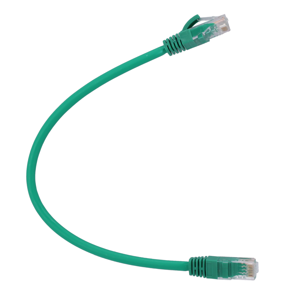 UTP kabel - Ethernet - RJ45 stik - Category 6 - 0,3 m - Farve: Grøn