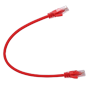 UTP kabel - Ethernet - RJ45 stik - Category 6 - 0,3 m - Rød farve