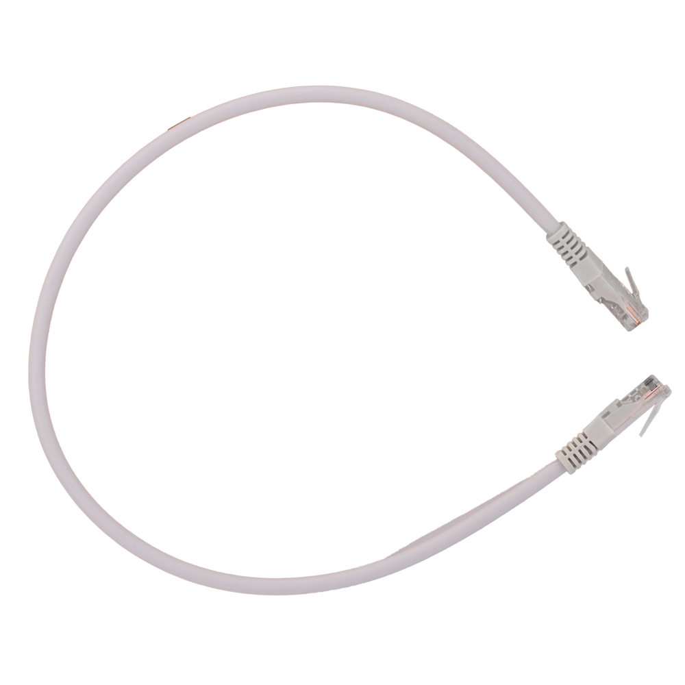 UTP kabel - Ethernet - RJ45 stik - Category 6 - 0,3 m - Hvid farve