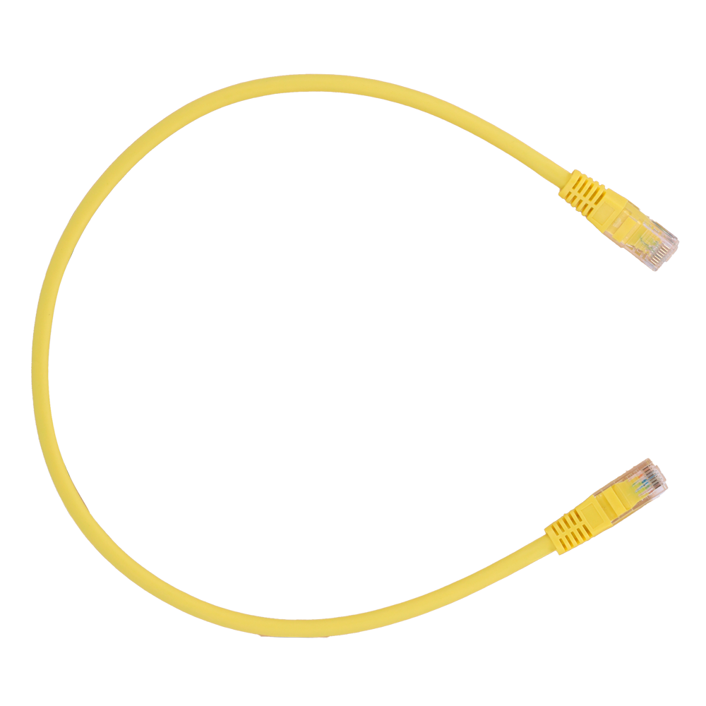 UTP kabel - Ethernet - RJ45 stik - Category 6 - 0,3 m - Gul farve