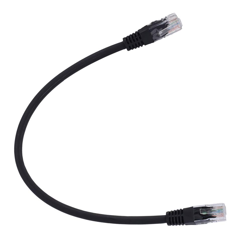 UTP kabel - Ethernet - RJ45 stik - Category 6 - 0,5 m - Sort farve