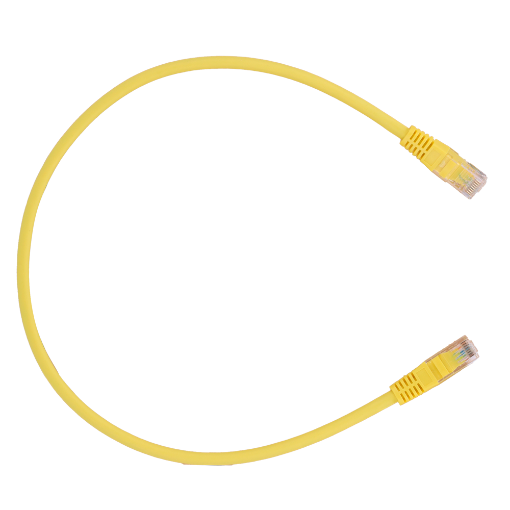 UTP kabel - Ethernet - RJ45 stik - Category 6 - 0,5 m - Gul farve