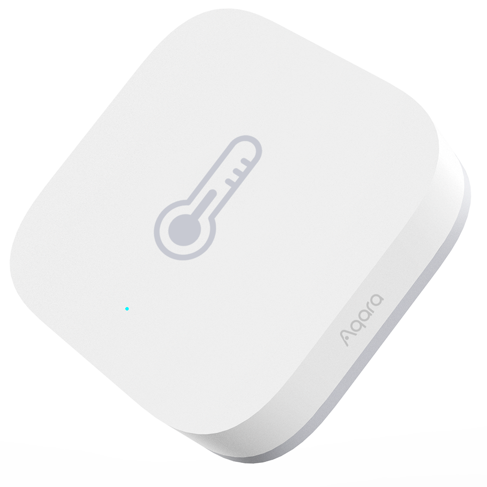Aqara Temperatur og Fugtighed Sensor T1 - Zigbee 3.0 - Historiske data - Kræver AQARA HUB - Batteri 2 års batterilevetid - Understøtter Apple Homekit, Google, Alexa