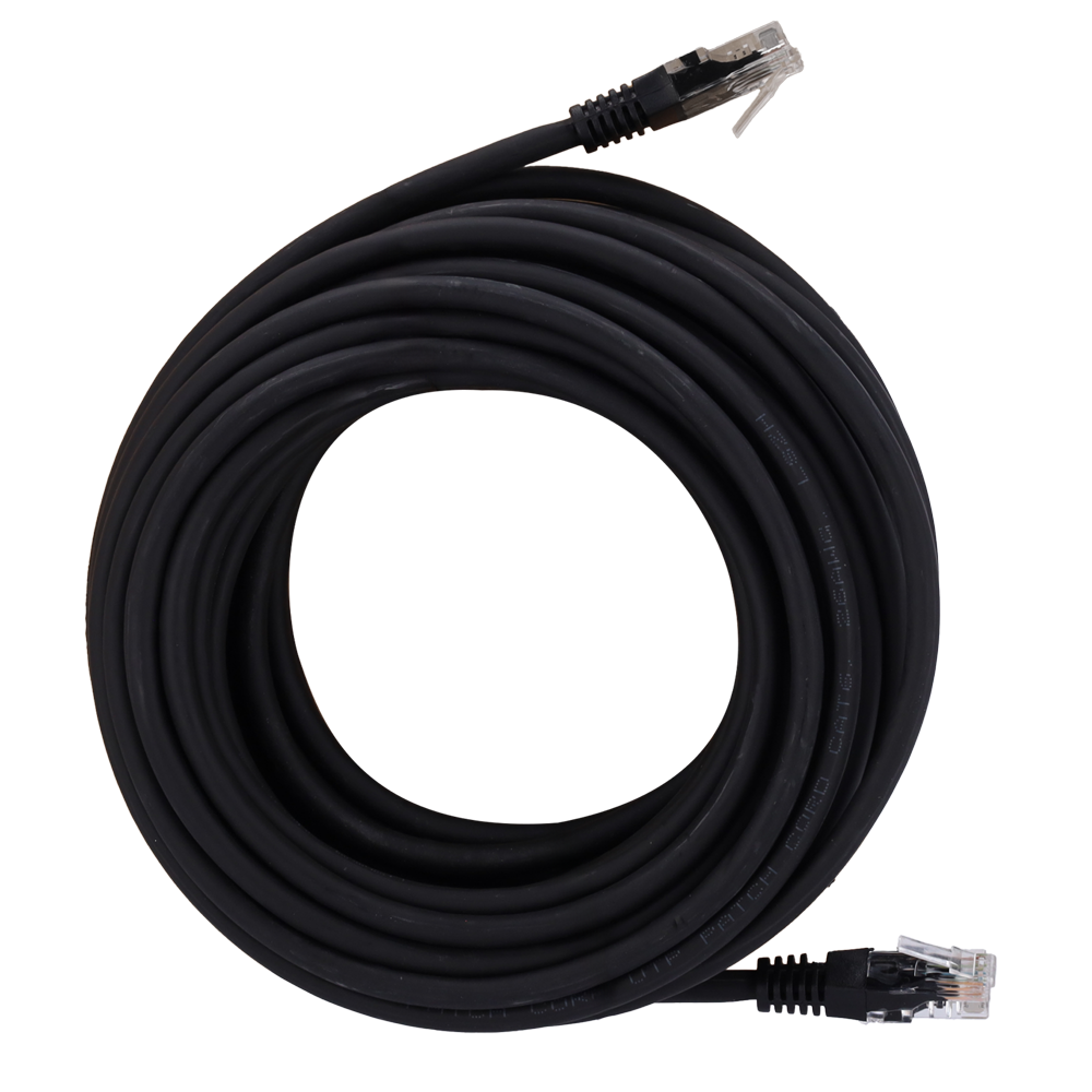 UTP kabel - Ethernet - RJ45 stik - Category 6 - 30 m - Sort farve