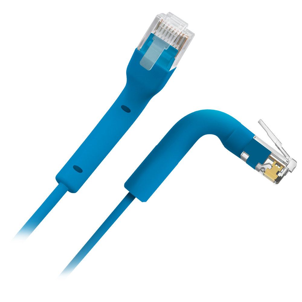 Fleksibelt UTP kabel - Ethernet - RJ45 stik - Category 6A - 0,5 m - Farve blå