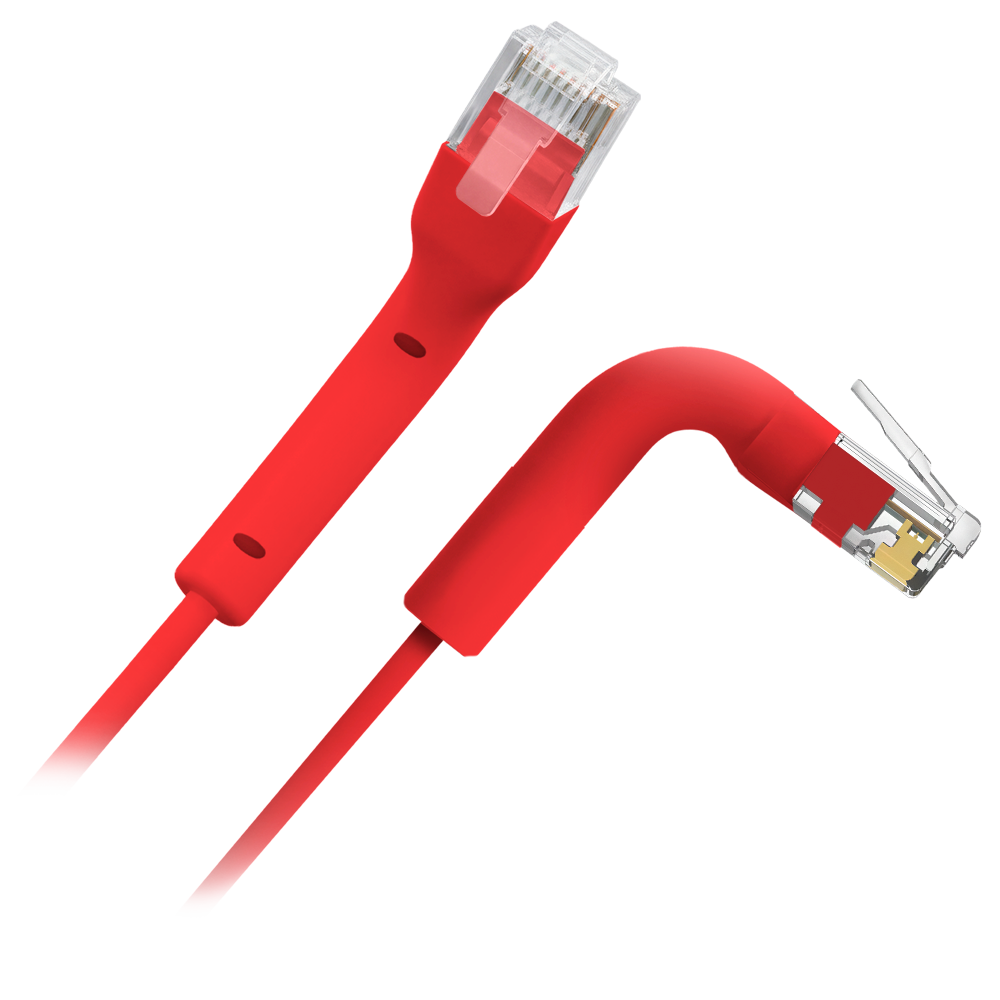 Fleksibelt UTP kabel - Ethernet - RJ45 stik - Category 6A - 1,5 m - Rød