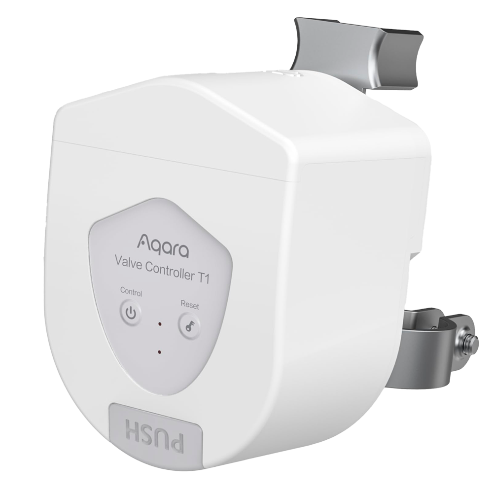 Aqara Water Valve Controller T1 - Zigbee 3.0 / Matter over Zigbee - Fjernbetjening - Kræver AQARA HUB - Batteri 2 års batterilevetid - Understøtter Apple HomeKit, Google, Alexa