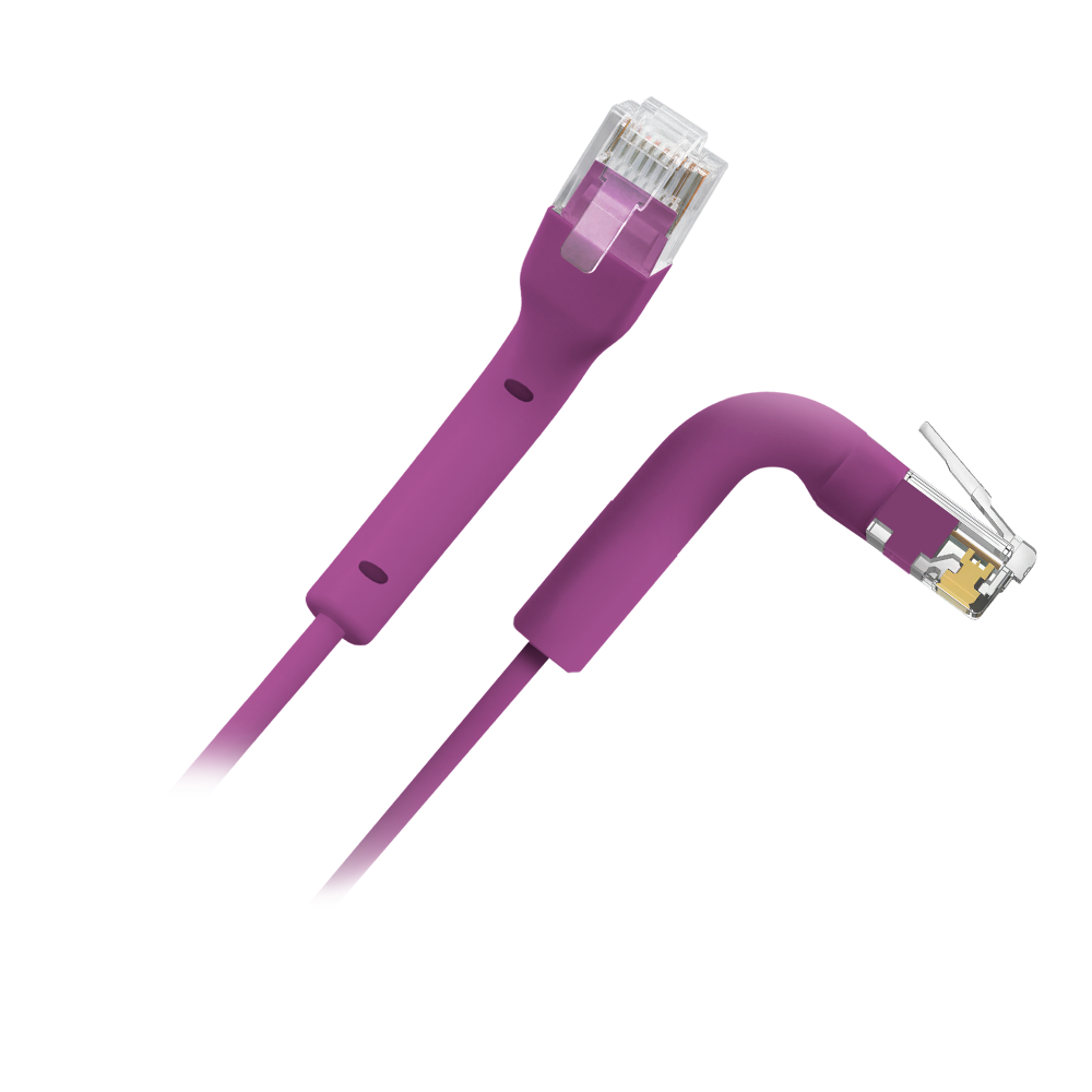 Fleksibelt UTP kabel - Ethernet - RJ45 stik - Category 6A - 1 m - Lilla