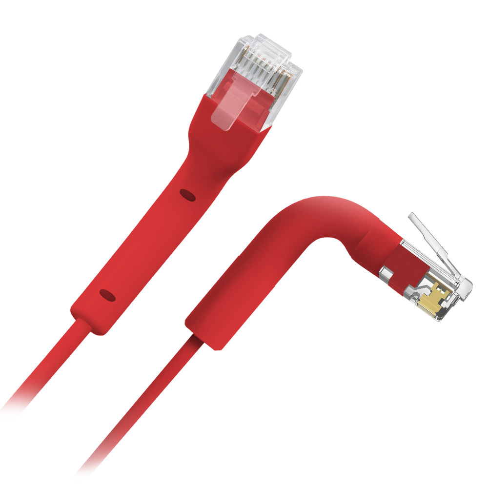 Fleksibelt UTP kabel - Ethernet - RJ45 stik - Category 6A - 1 m - Rød