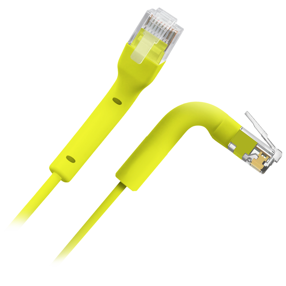 Fleksibelt UTP kabel - Ethernet - RJ45 stik - Category 6A - 1 m - Gul farve