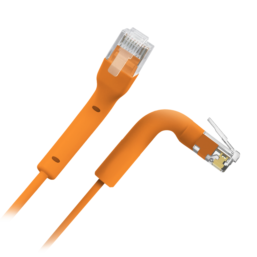 Fleksibelt UTP kabel - Ethernet - RJ45 stik - Category 6A - 2 m - Orange farve