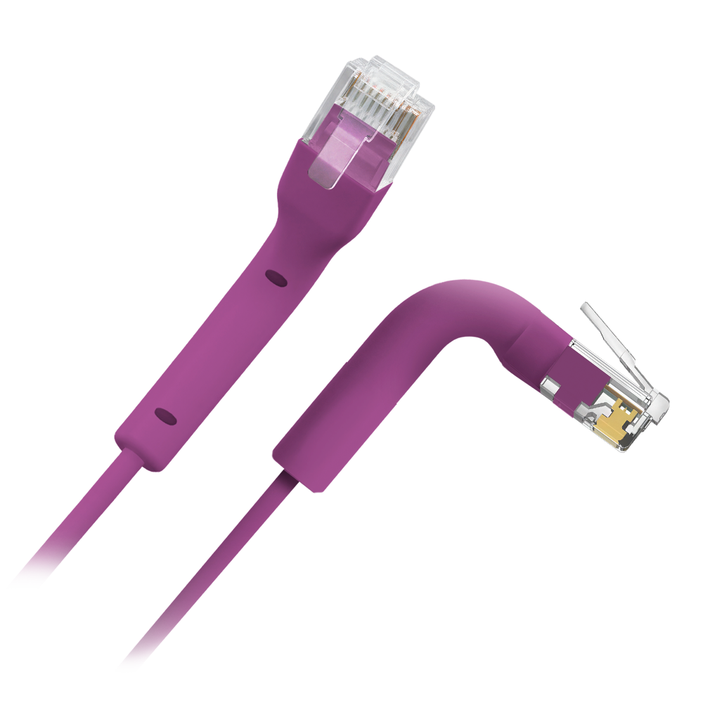 Fleksibelt UTP kabel - Ethernet - RJ45 stik - Category 6A - 3 m - Lilla farve