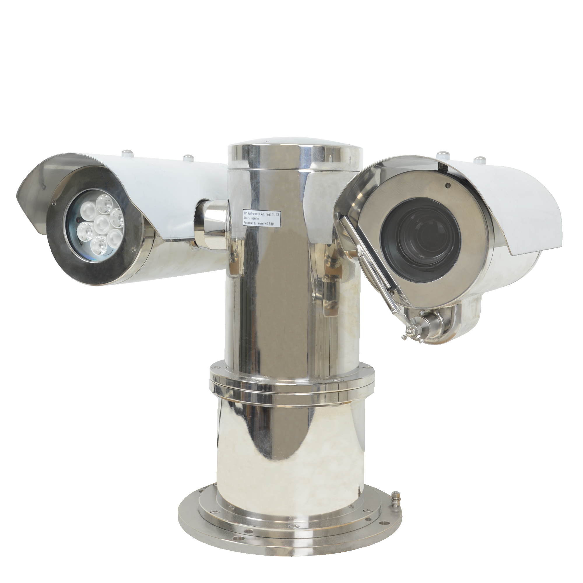 Eksplosionssikker IP kamera 8 Mpx - 1/2.7" Progressive Scan CMOS - Motoriseret objektiv 6.5~143mm | 22X - IR LEDs rækkevidde 200 m - Rustfrit stål hus 304 korrosionsbestandigt - Vandtæt IP68
