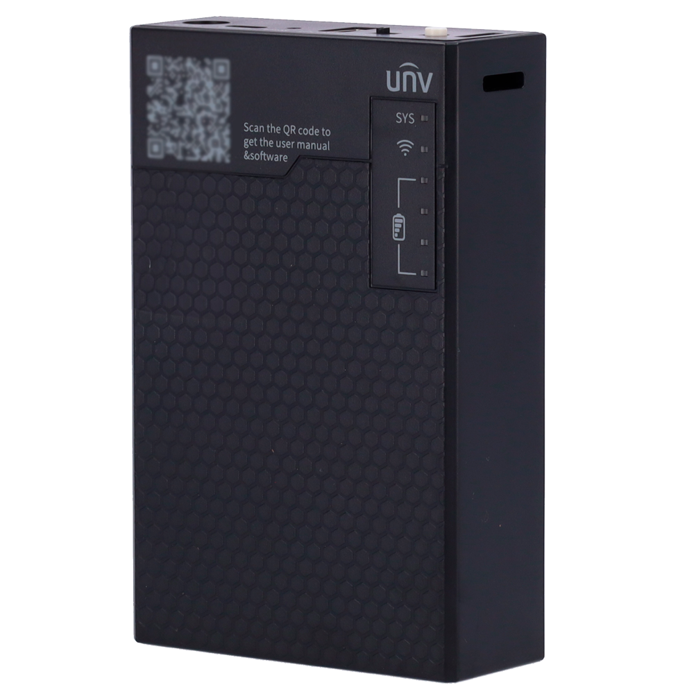 Uniview - Ideel til konfigurering af IP-kameraer - 4 indgange RJ45 10M/100M Base-TX Ethernet - WiFi 2.4G (IEEE802.11b/g/n) - 1x PoE port og 12V DC udgang - Lithium batteri 7500mAh