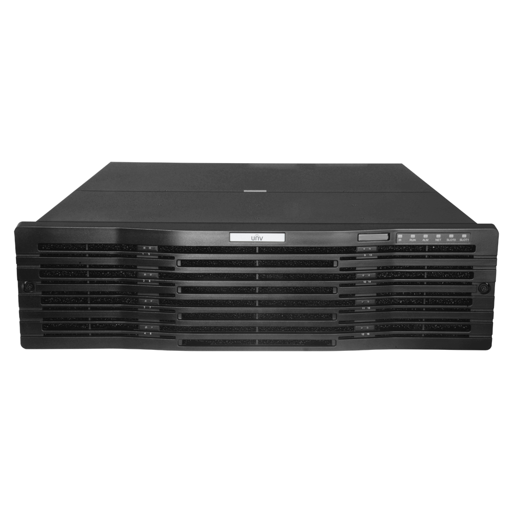 NVR til IP kameraer - Pro range - 64 CH video | 12 Mpx - Understøtter 2 decoder kort - Båndbredde 384 Mbps - Understøtter 16 harddiske | RAID