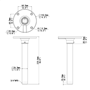 Vægbeslag - Til speed dome - Egnet til udendørs brug - Hvid farve 223 mm (H) x 110 mm (diameter) - Kabelgennemføring