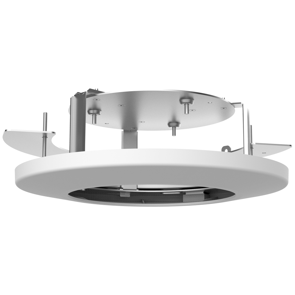 Indbygningsbeslag - Til dome kameraer - Loft installation - Hvid farve 280 mm (Bunddiameter) x 91 (B) - Kabelgennemføring