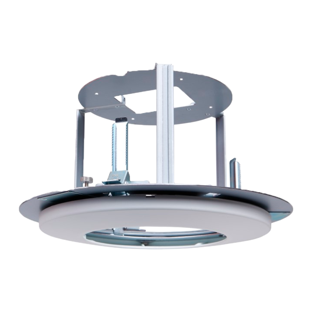 Indbygningsbeslag - Til dome kameraer - Loft installation - Kabelgennemføring - Hvid farve 280 mm (Bunddiameter) x 172,4 (B)